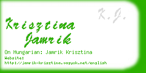 krisztina jamrik business card